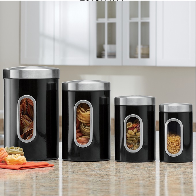 4-Piece Window Canister Set, , large