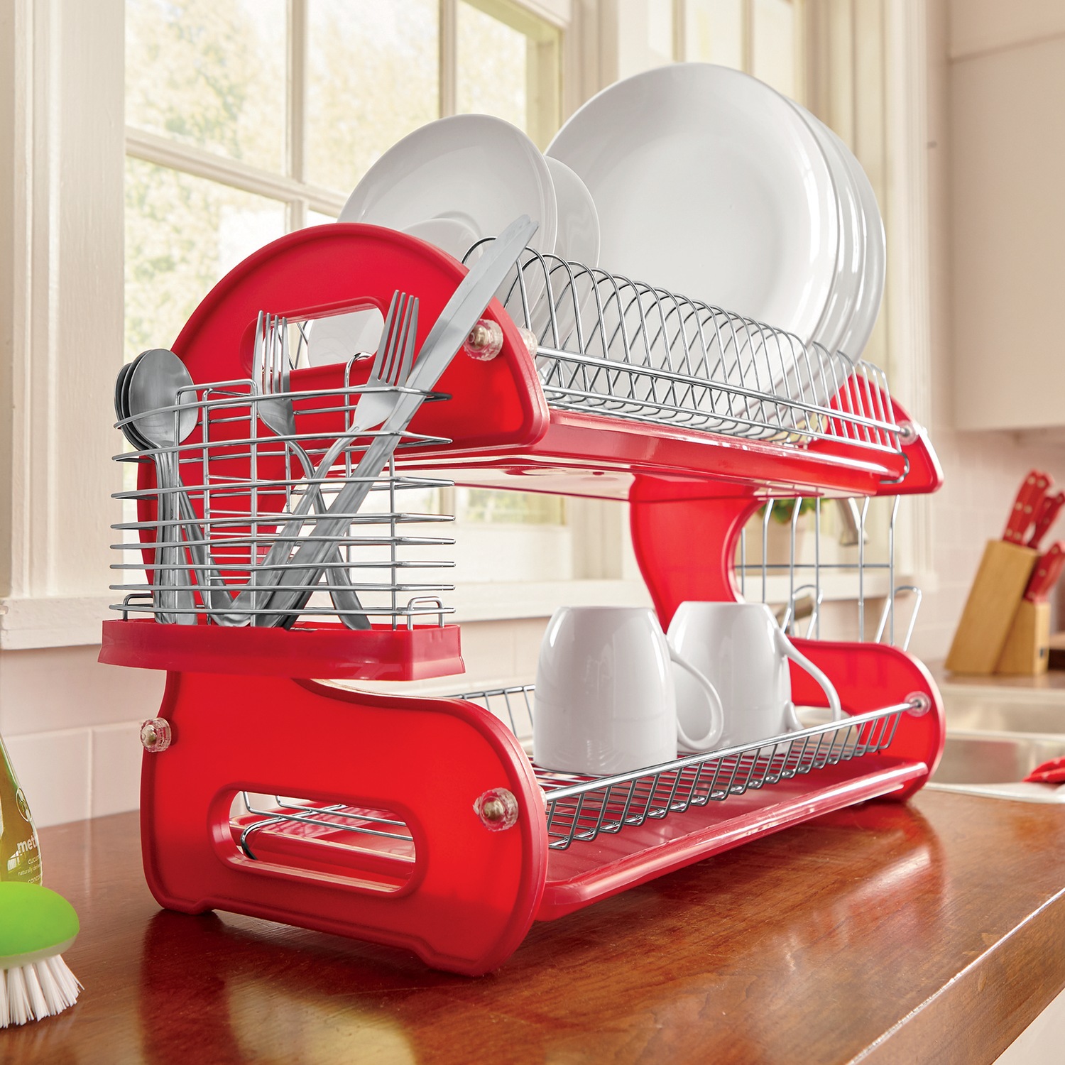 Amazon Sterilite Red Dish Rack Clearance Red Kitchen Drainer Top