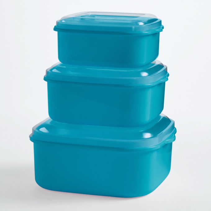 6-Piece Plastic BPA-Free Food Storage Set, , large