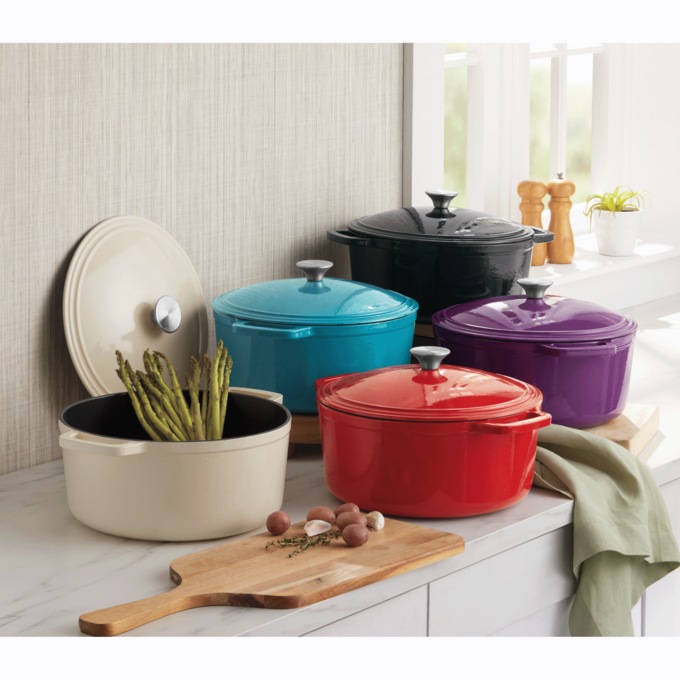 7-Quart Enameled Cast Iron Casserole with Lid, , large