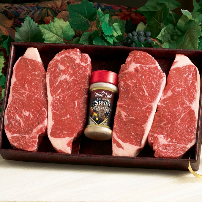 Center Cut New York Strip Steaks with Gourmet Seasoning, , large