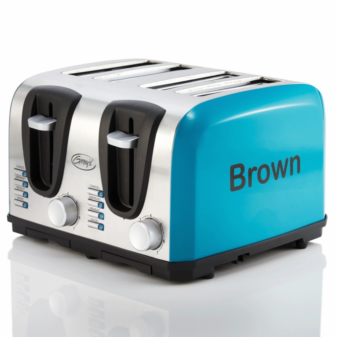 Ginny's Essential 4-Slice Toaster, Island Blue, large