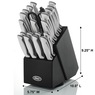 Oster 22-Piece Baldwyn Knife Block Set with Stainless Steel Cutlery, , large