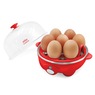 Elite Gourmet 7-Egg Cooker with Timer, Red, large
