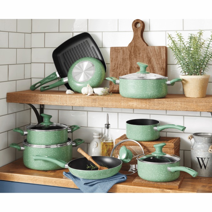 13-Piece Granite Aluminum Cookware Set, , large