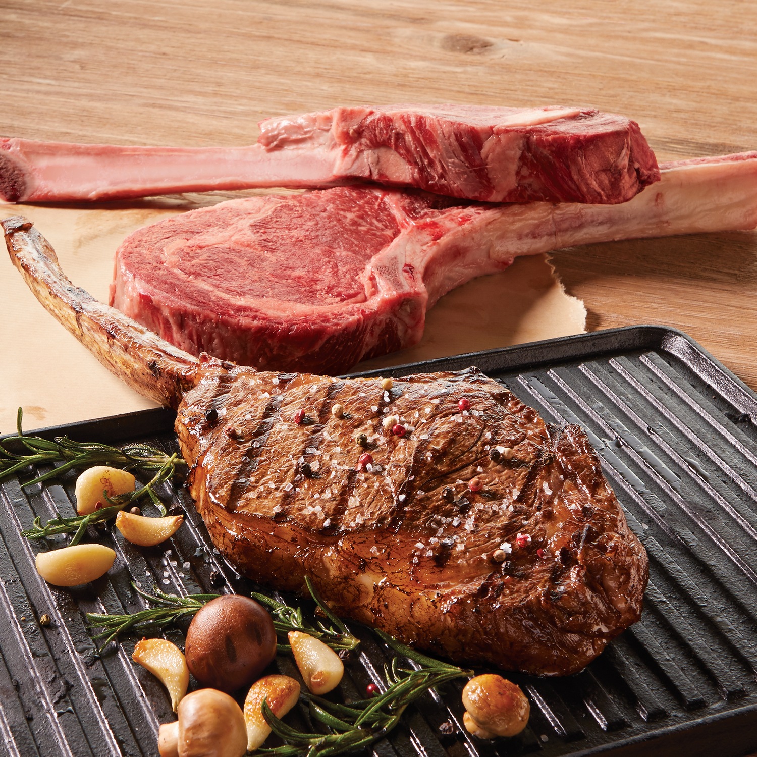 Tomahawk Rib Eye Steak | Tender Filet