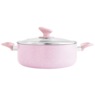 Chef Tested 11-Piece Granite Ceramic Nonstick Cookware Set, Pink, large