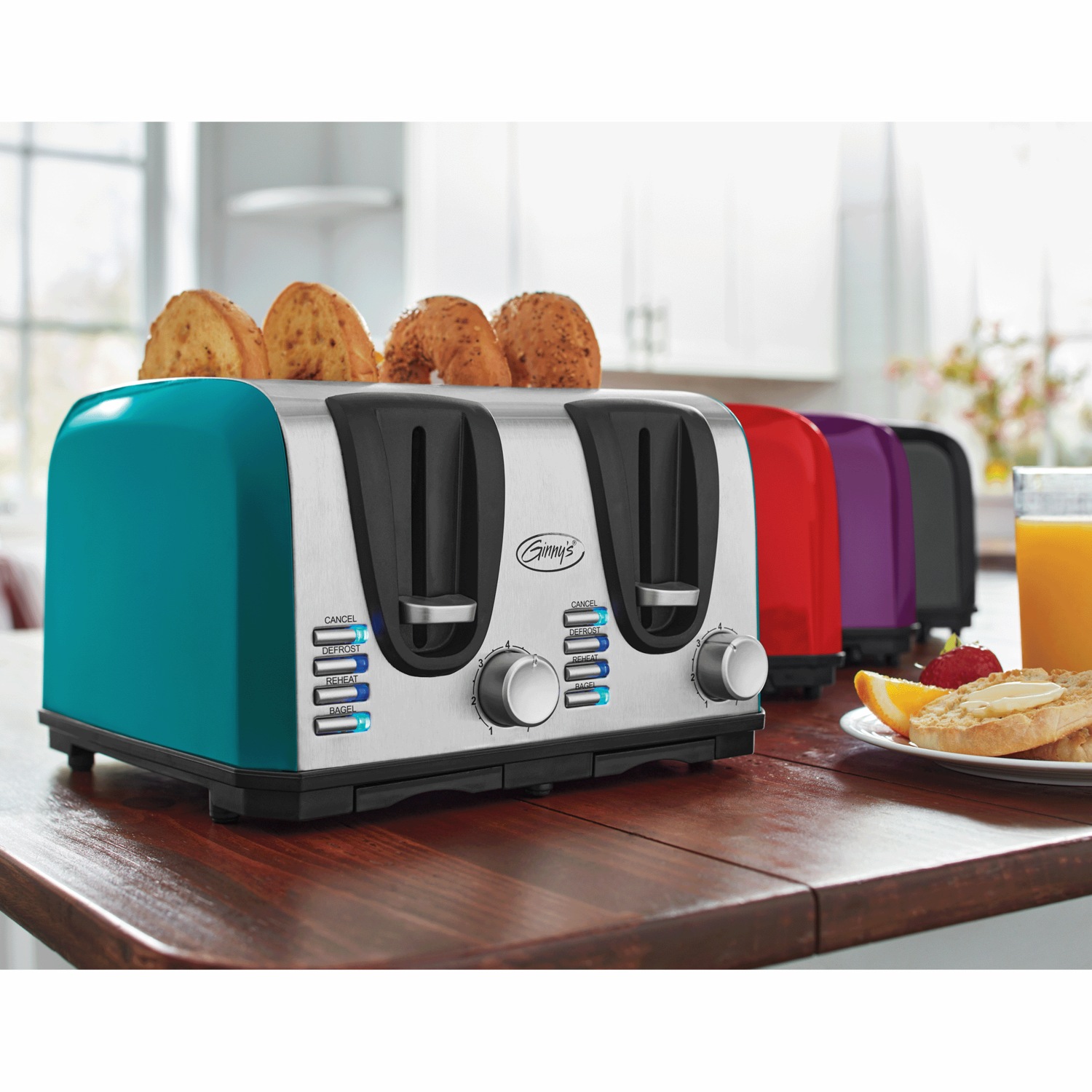 Orange 4 slice toaster top
