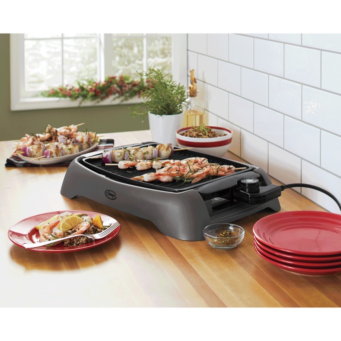 Ginny&#39;s Smokeless Indoor Grill, Graphite, large