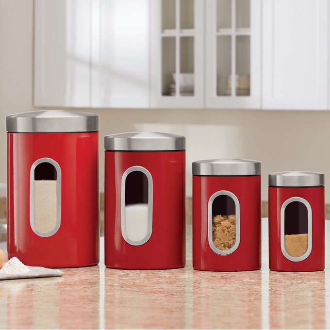 4-Piece Window Canister Set, , large