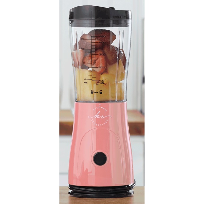 15-Ounce Kitchen Selectives Personal Blender with One-Touch Operation, Pink, large