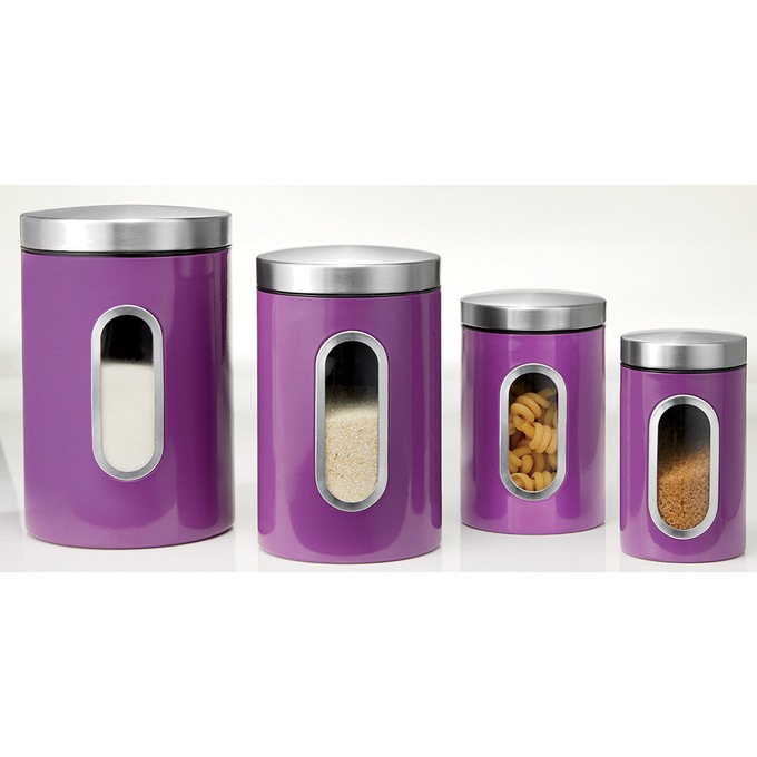 4-Piece Window Canister Set, , large