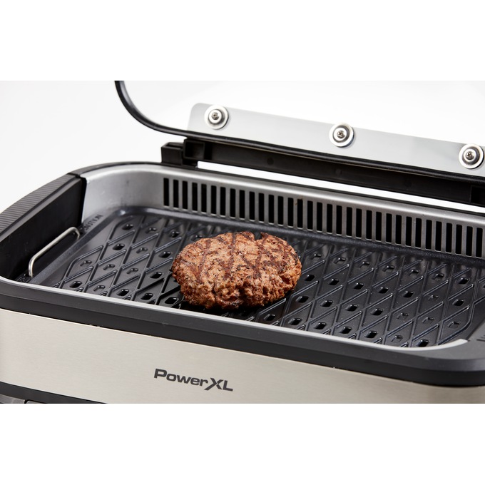 PowerXL Smokeless Grill Plus with Tempered Glass Lid and Turbo Speed Smoke  Extractor Technology 