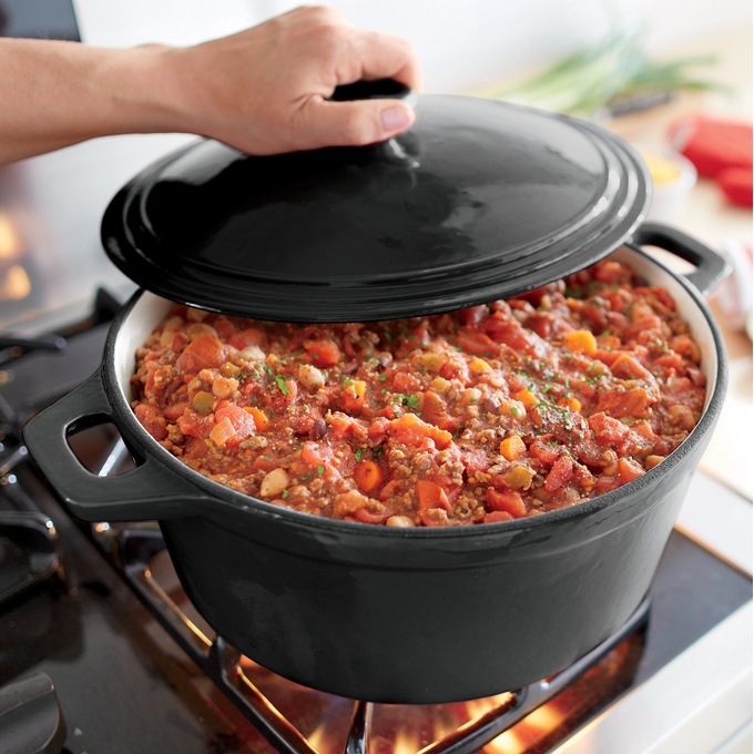 7-Quart Enameled Cast Iron Casserole with Lid, , large