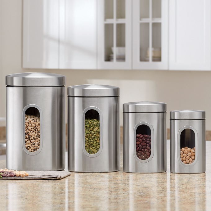 4-Piece Window Canister Set, , large