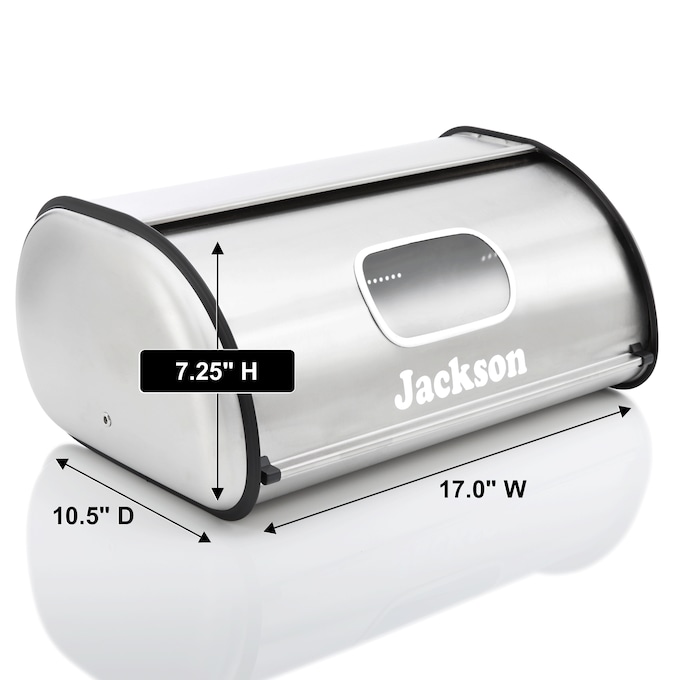 Ventilated Countertop Metal Breadbox with Window, , large