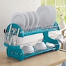 2-Tier Dish Rack, Island Blue, large