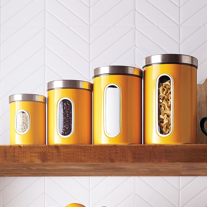 4-Piece Window Canister Set, , large